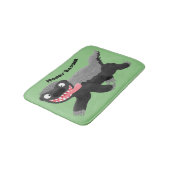 Grappig hongerige honingbadger cartoon illustratie badmat (Gekanteld)