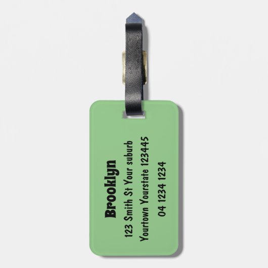 Grappig hongerige honingbadger cartoon illustratie bagagelabel (Achterkant verticaal)