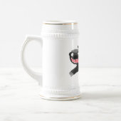 Grappig hongerige honingbadger cartoon illustratie bierpul (Links)