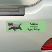 Grappig hongerige honingbadger cartoon illustratie bumpersticker (Op auto)