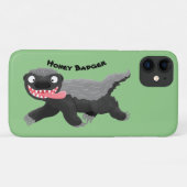 Grappig hongerige honingbadger cartoon illustratie Case-Mate iPhone case (Achterkant (horizontaal))