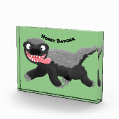 Grappig hongerige honingbadger cartoon illustratie fotoblokken (Rechts)