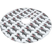 Grappig hongerige honingbadger cartoon illustratie kerstboom rok (Gekanteld)