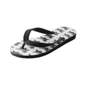 Grappig hongerige honingbadger cartoon illustratie kinder teenslippers (Schuin)