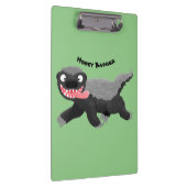 Grappig hongerige honingbadger cartoon illustratie klembord (Rechts)