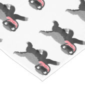 Grappig hongerige honingbadger cartoon illustratie korte tafelloper (Hoek)