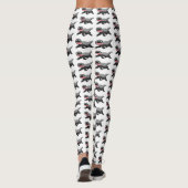 Grappig hongerige honingbadger cartoon illustratie leggings (Achterkant)