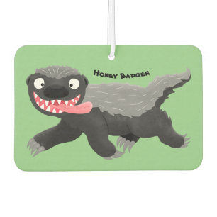 Grappig hongerige honingbadger cartoon illustratie luchtverfrisser