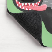 Grappig hongerige honingbadger cartoon illustratie muismat (Hoek)