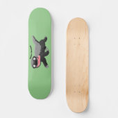 Grappig hongerige honingbadger cartoon illustratie persoonlijk skateboard (Voorkant)