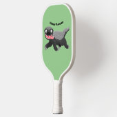 Grappig hongerige honingbadger cartoon illustratie pickleball paddle (Links)