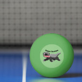 Grappig hongerige honingbadger cartoon illustratie pingpongbal (Net)