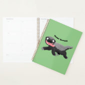 Grappig hongerige honingbadger cartoon illustratie planner (Display)
