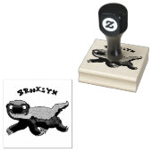 Grappig hongerige honingbadger cartoon illustratie rubberstempel (Gestempeld)