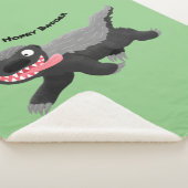 Grappig hongerige honingbadger cartoon illustratie sherpa deken (3/4)