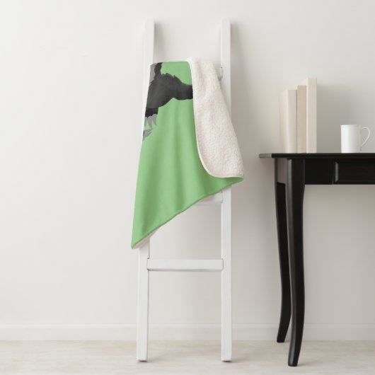 Grappig hongerige honingbadger cartoon illustratie sherpa deken (In situ)