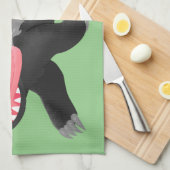 Grappig hongerige honingbadger cartoon illustratie theedoek (Quarter Fold)