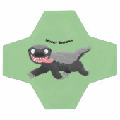 Grappig hongerige honingbadger cartoon illustratie voetbal (Enkel)