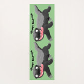 Grappig hongerige honingbadger cartoon illustratie yogamat (Achterkant)