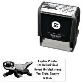 Grappig hongerige honingbadger cartoon illustratie  zelfinktende stempel (In situ)