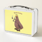 Grappig hongerige lelijke cartoon (Achterkant)