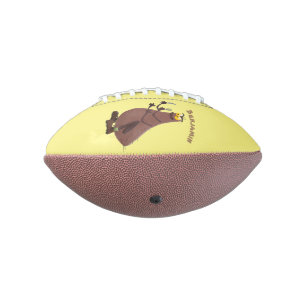 Grappig hongerige lelijke cartoon american football
