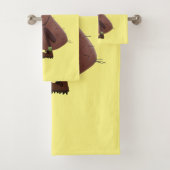 Grappig hongerige lelijke cartoon bad handdoek (Insitu)