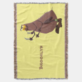 Grappig hongerige lelijke cartoon deken (Voorkant Verticaal)