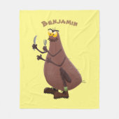 Grappig hongerige lelijke cartoon fleece deken (Voorkant)
