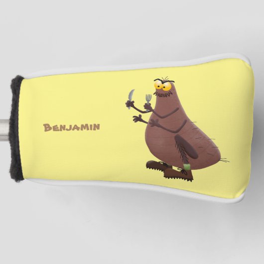 Grappig hongerige lelijke cartoon golfheadcover (Voorkant)