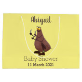 Grappig hongerige lelijke cartoon groot cadeauzakje (Achterkant)