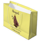 Grappig hongerige lelijke cartoon groot cadeauzakje (Voorkant Gekanteld)