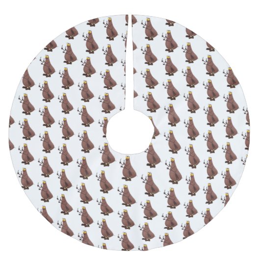 Grappig hongerige lelijke cartoon kerstboom rok (Voorkant)