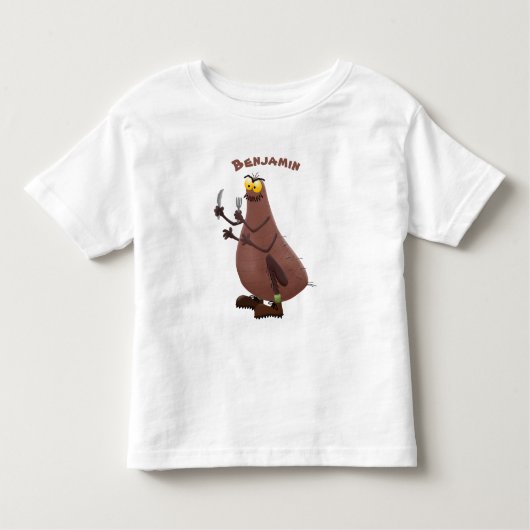 Grappig hongerige lelijke cartoon kinder shirts (Voorkant)