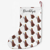 Grappig hongerige lelijke cartoon kleine kerstsok (Achterkant)