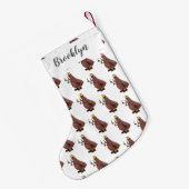 Grappig hongerige lelijke cartoon kleine kerstsok (Achterkant (Hangend))