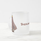 Grappig hongerige lelijke cartoon matglas koffiemok (Voorkant links)