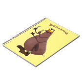 Grappig hongerige lelijke cartoon notitieboek (Linkerzijde)