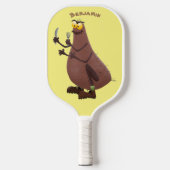 Grappig hongerige lelijke cartoon pickleball paddle (Voorkant)
