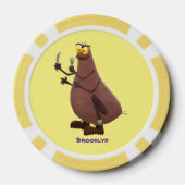 Grappig hongerige lelijke cartoon poker chips (Achterkant)