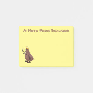 Grappig hongerige lelijke cartoon post-it® notes