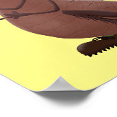 Grappig hongerige lelijke cartoon poster (Hoek)