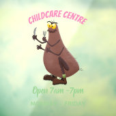 Grappig hongerige lelijke cartoon raamsticker (Vel 3)