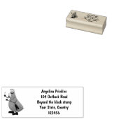 Grappig hongerige lelijke cartoon rubberstempel (Gestempeld)