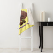 Grappig hongerige lelijke cartoon sherpa deken (In situ)