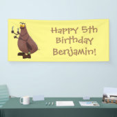 Grappig hongerige lelijke cartoon spandoek (Beurs)