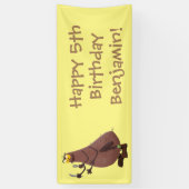 Grappig hongerige lelijke cartoon spandoek (Verticaal)