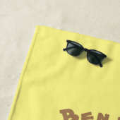 Grappig hongerige lelijke cartoon strandlaken (In situ)