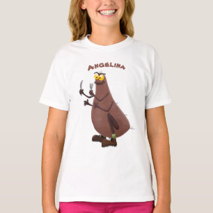 Grappig hongerige lelijke cartoon t-shirt