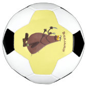 Grappig hongerige lelijke cartoon voetbal (Gedraaid)